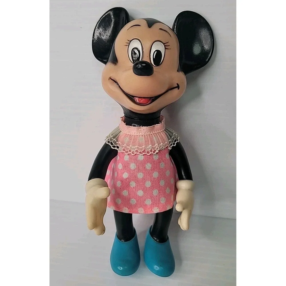 1986‎ Tootsie Toy & Japan Rubber Squeakier Toys Minnie Mouse Walt Disney